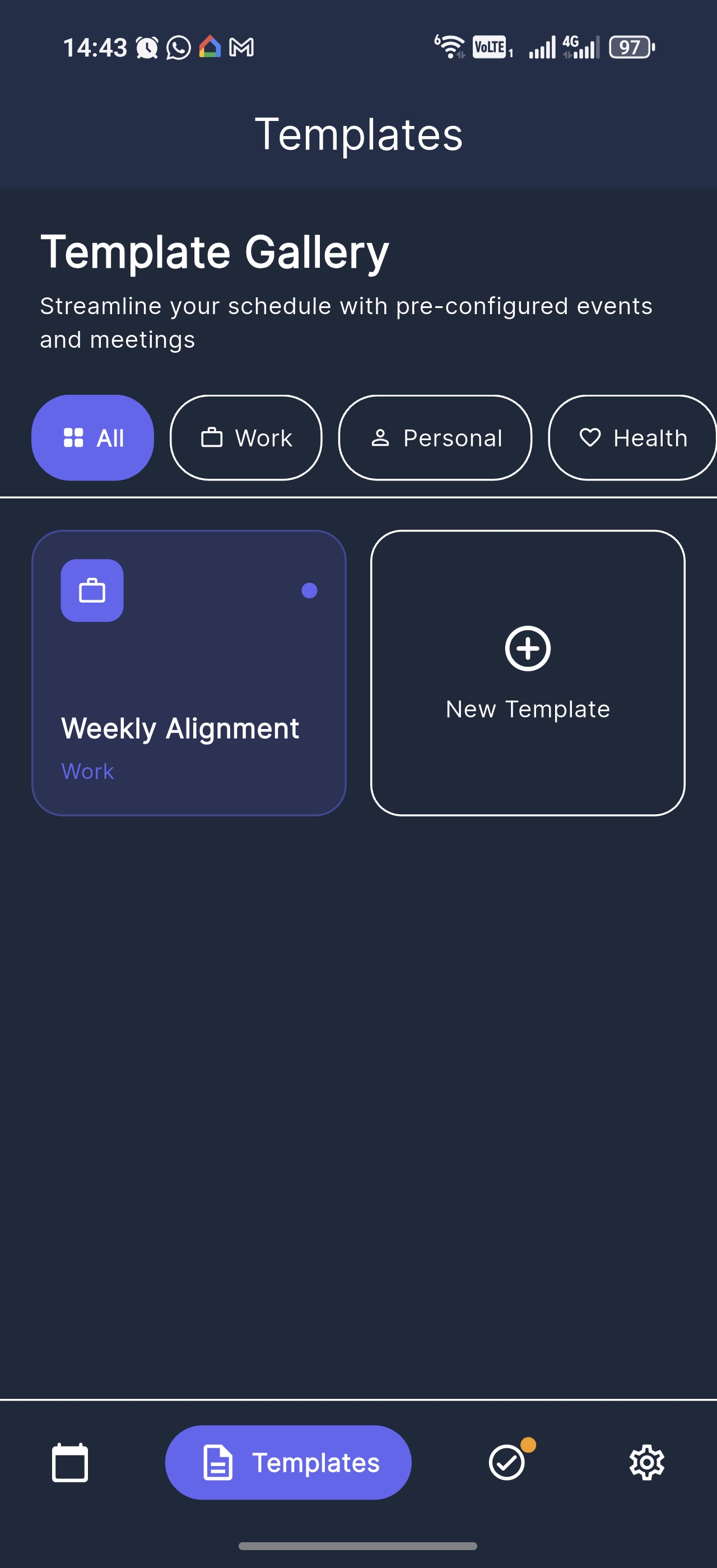 Momentum app screenshot