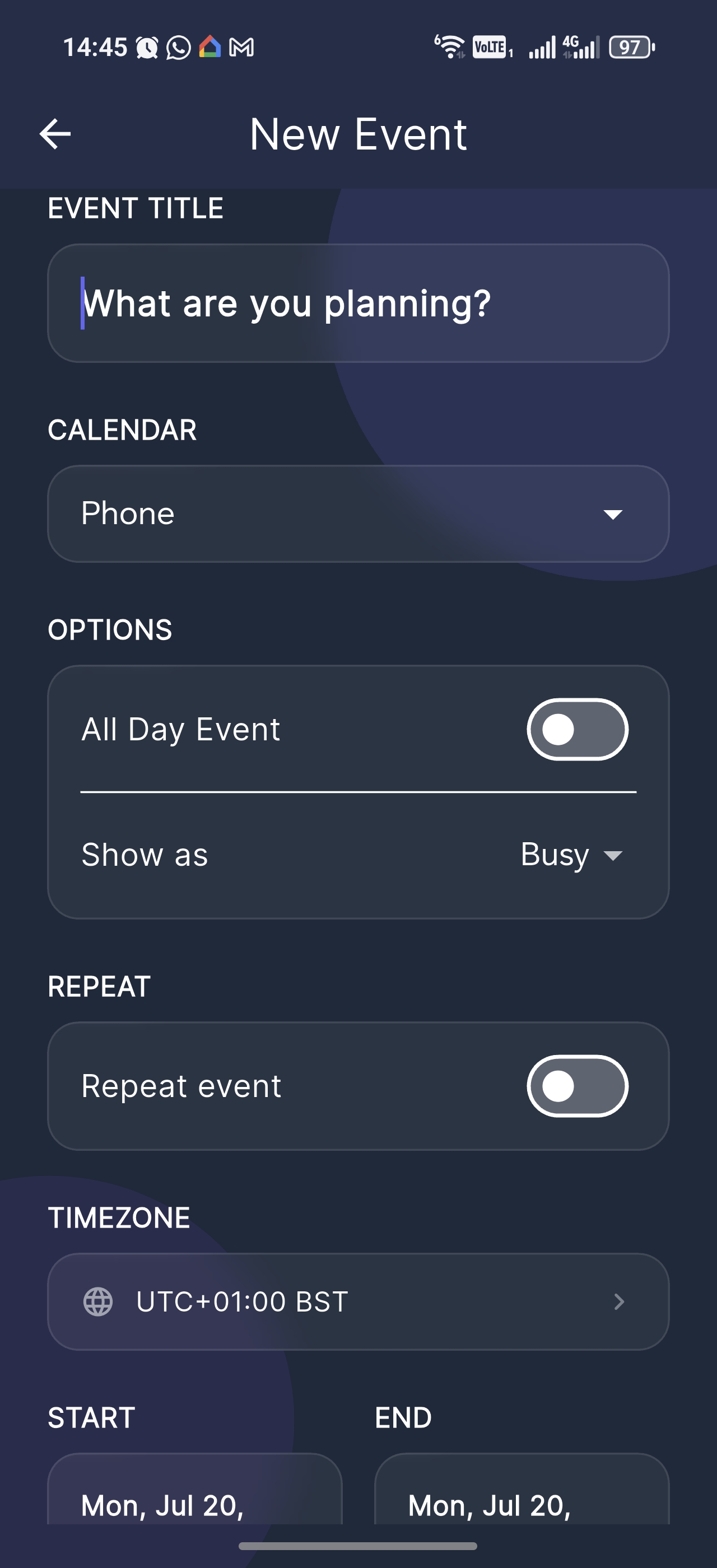 Momentum app screenshot