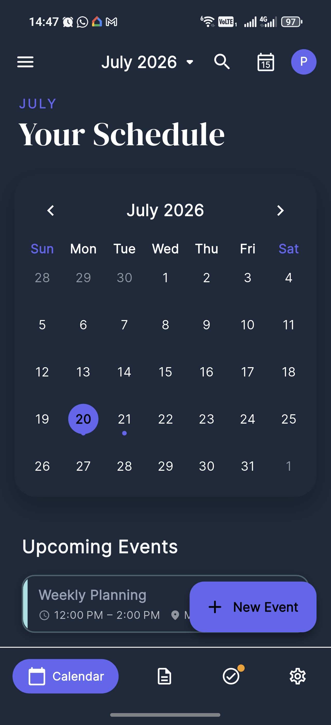 Momentum app screenshot